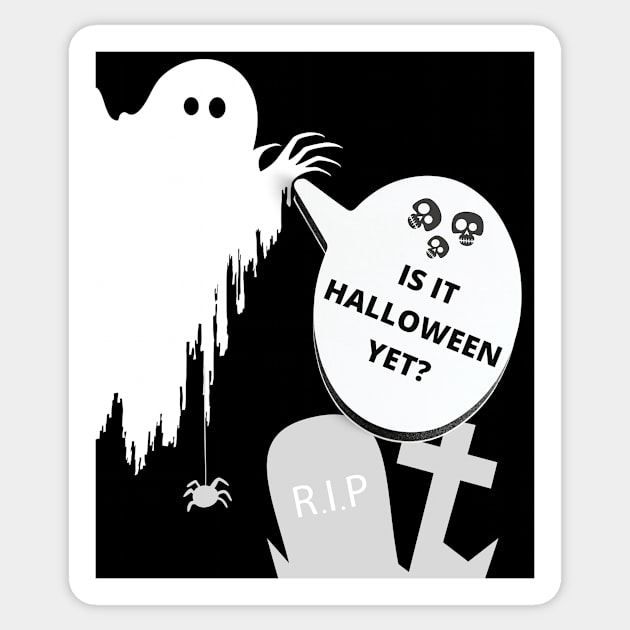 Is It Halloween Yet? Creepy Ghost Sticker by Smagnaferous